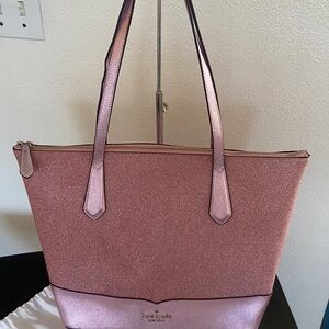 Kate Spade glitter pink tote